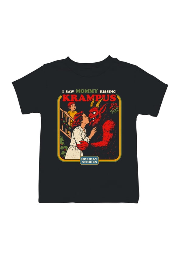 Mommy Kissing Krampus Holiday Humor Youth's T-shirt