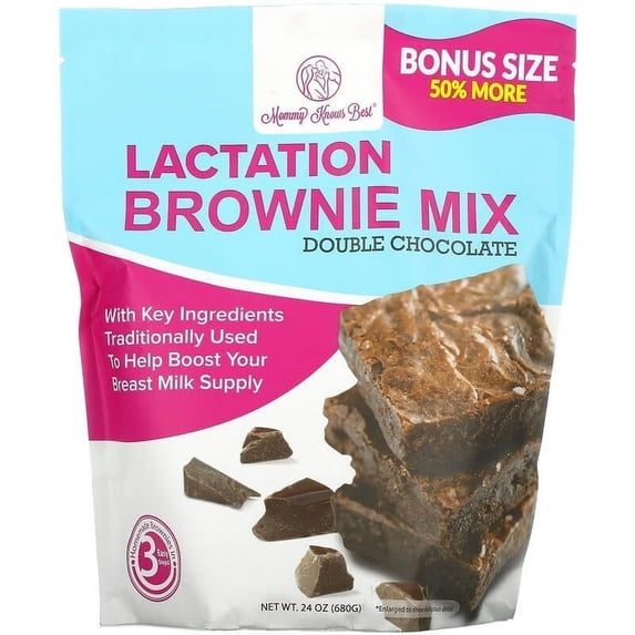Mommy Knows Best, Lactation Brownie Mix, Double Chocolate, 24 oz