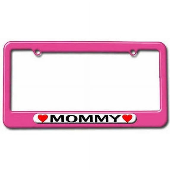 Mommy Love with Hearts License Plate Tag Frame, Multiple Colors