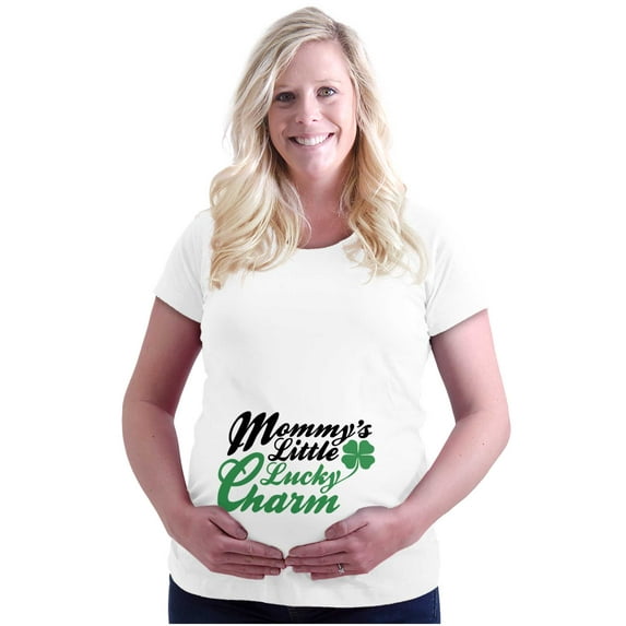 Mommy Lucky Charm St Patricks Day Women's Maternity T Shirt Tee Brisco Brands M