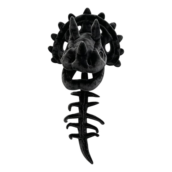 Mommy & Me Dinosaur Skeleton Costume - Wearable Plush Triceratops Dino Outfit with 3D Headgear Spine, Family Halloween Cosplay for Family