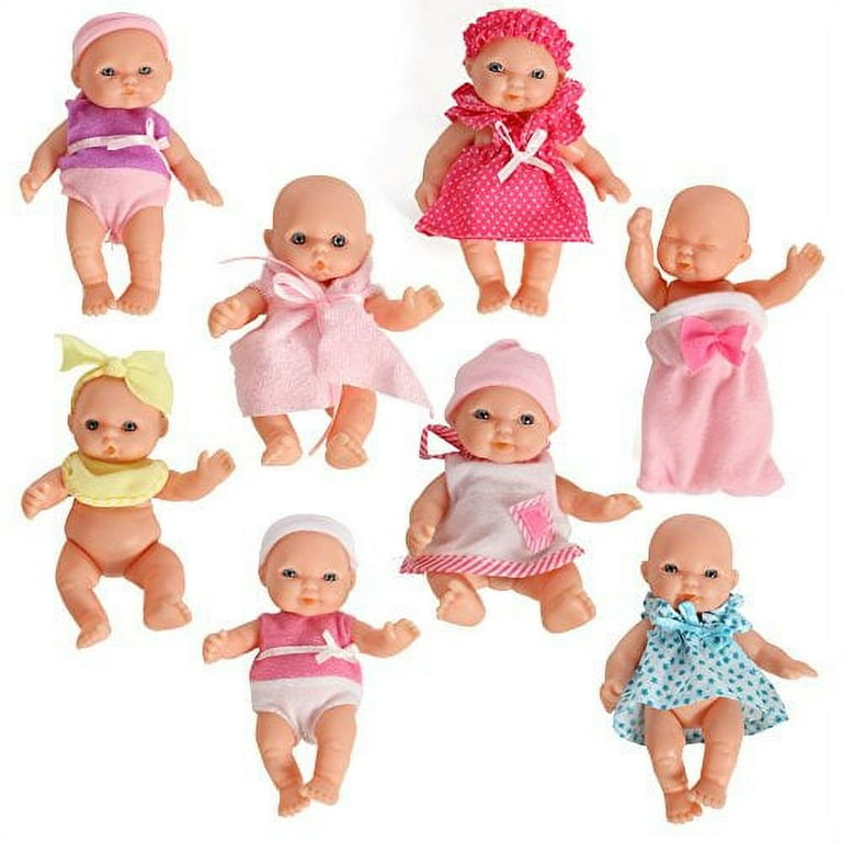 Mommy & Me Doll Collection Set Of 8 Assorted Mini Dolls 5 inch Es