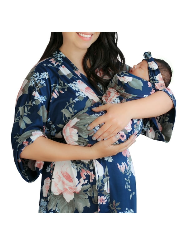 Mom Robe And Swaddle Set