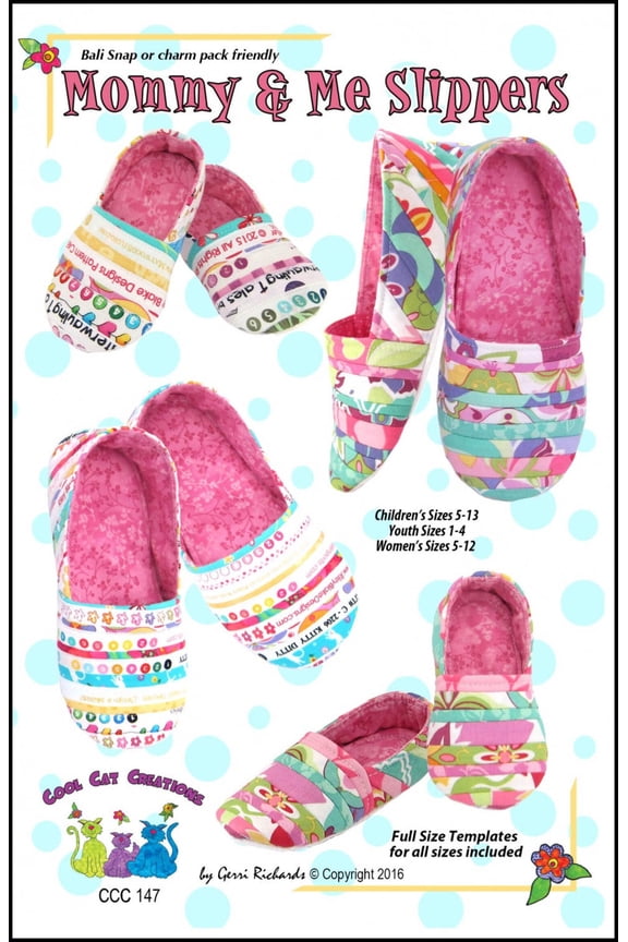 Mommy & Me Slippers Pattern, Cool Cat Creations