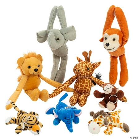 Mommy & Me Stuffed Zoo Animal Characters Assortment for 12 - 24 Pieces