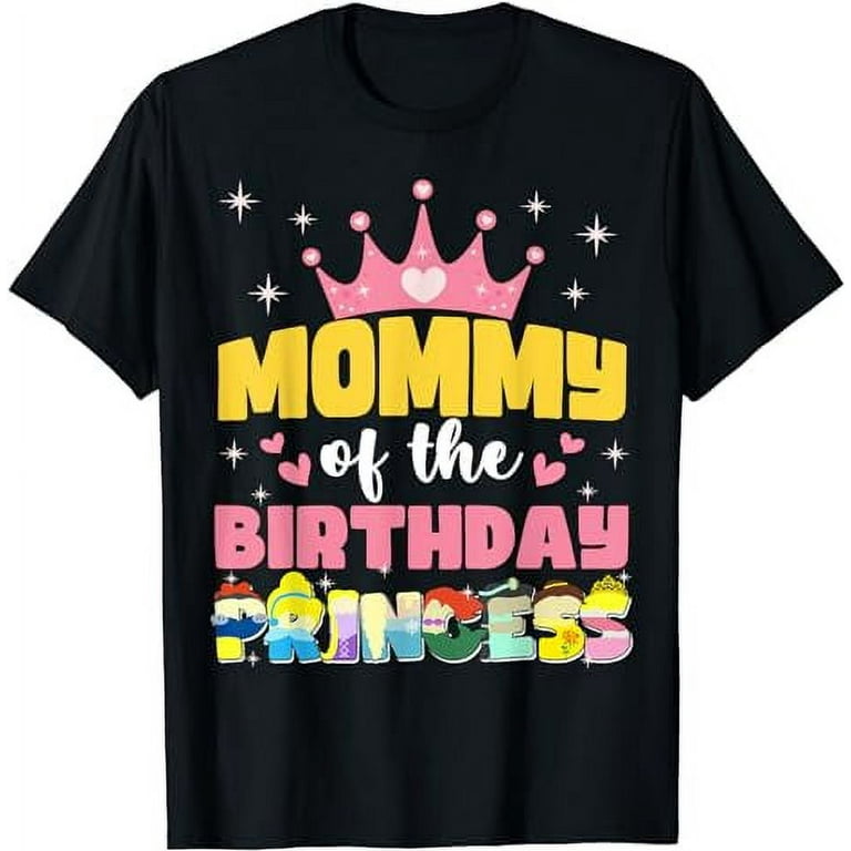 Mommy Mom And Dad Of The Birthday Princess Girl Family T-Shirt