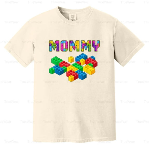Mommy Mom, Brick Builder, Funny, Blocks, Master Builder, Lego, Mothers Day Comfort Color T-Shirt Unisex, up to 4XL