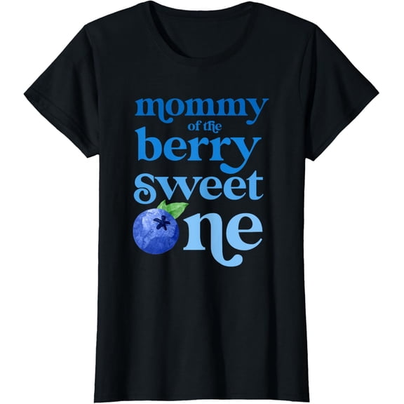 Mommy Mom First Birthday Berry Sweet One Blueberry 1st Bday T-Shirt100% cotton