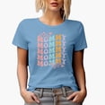 thumbnail image 1 of Mommy, Mother's Day, Groovy Retro Wavy Text Merch Gift, Baby Blue T-Shirt, Small, 1 of 5
