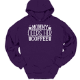 thumbnail image 1 of Mommy Needs Her Coffee Hooded Sweatshirt Hoodie Funny Caffeine Parenting Humor - Purple, 2XL, 1 of 1