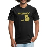 Mommy Of 5 T-Shirts And Accessories By Asj Fitted Cotton / Poly T-Shirt