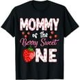 thumbnail image 1 of Mommy Of The Berry Sweet One Strawberry First Birthday T-Shirt, 1 of 4