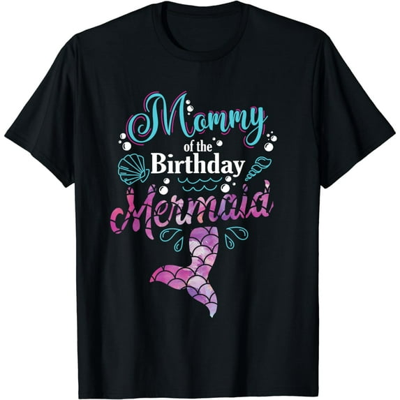 Mommy Of The Birthday Mermaid Birthday Party Mermaid Mother T-Shirt