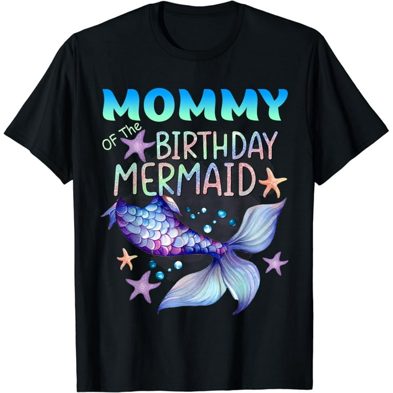 Womens Mermaid Mommy Mermaid Birthday Party Shirt Gift For Women Womens Mermaid Mommy Mermaid Birthday Party Shirt Gift For Women