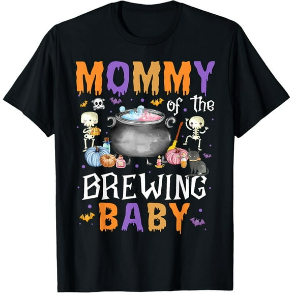 Mommy Of The Brewing Baby Tshirt Halloween Baby Shower T-Shirt
