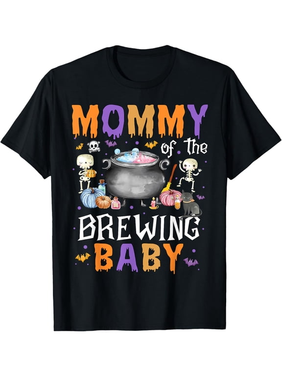 Mommy Of The Brewing Baby Tshirt Halloween Baby Shower T-Shirt
