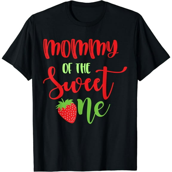 Mommy Of The Sweet One Strawberry Themed Birthday Party T-Shirt