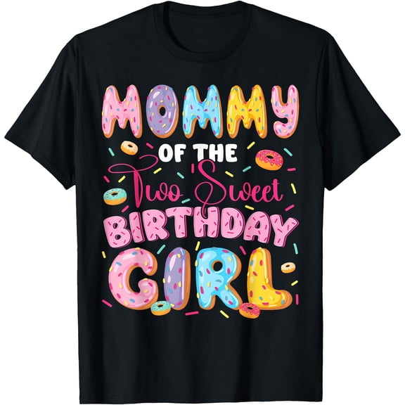 Mommy Of The Two Sweet 2Nd Birthday Girl Donut Lover T-Shirt
