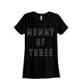 thumbnail image 1 of Mommy Of Three Women's Fashion Relaxed T-Shirt Tee Heather Black X-Large, 1 of 5