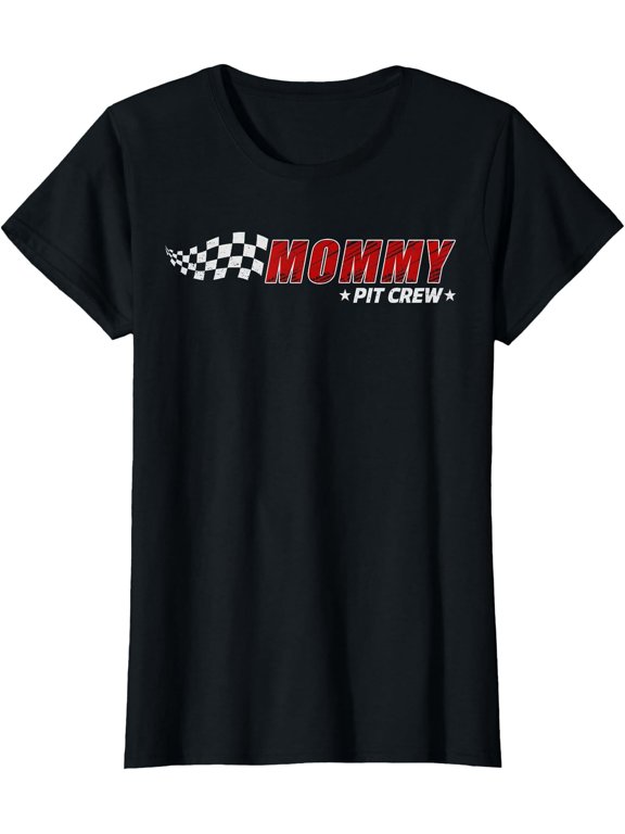 Mommy Pit Crew Race Car Birthday Family Matching Pit Crew T-Shirt