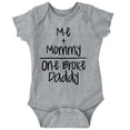 thumbnail image 1 of Mommy Plus Me Equals One Broke Daddy Romper Boys or Girls Infant Baby Brisco Brands 12M, 1 of 6