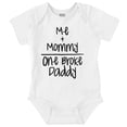 thumbnail image 1 of Mommy Plus Me Equals One Broke Daddy Romper Boys or Girls Infant Baby Brisco Brands NB, 1 of 6