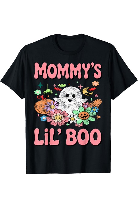 Mommy’S Lil Boo Halloween Ghost Costume T Shirt Size S-5XL
