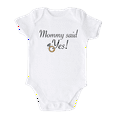 thumbnail image 1 of Mommy Said Yes Engagement Cute Baby Onesie® Brand Bodysuit Shirt Premium Custom Clothes Unisex Baby Gift for Mom Newborn 18m White, 1 of 1