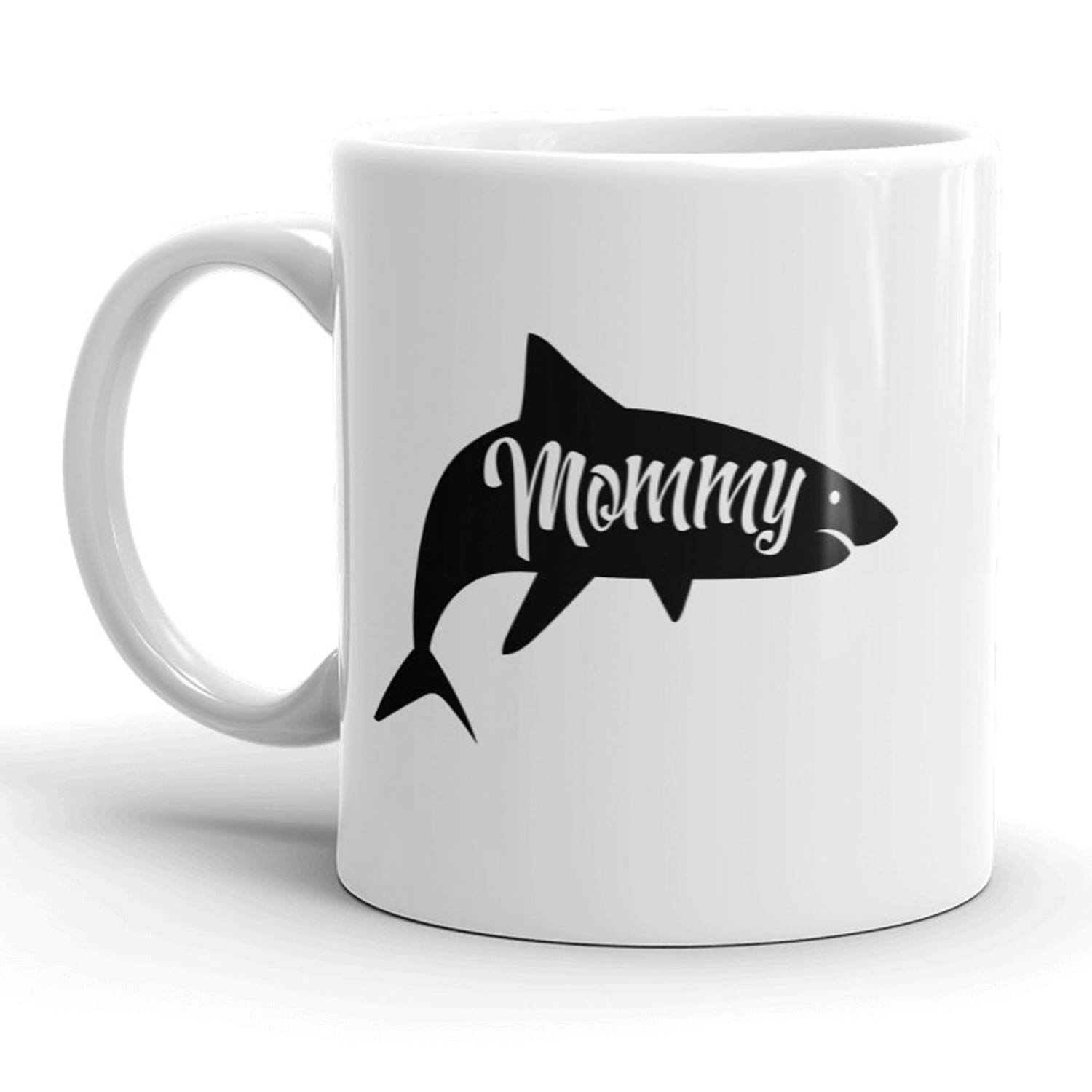 Ynsfree Mommy Shark 16 oz Coffee And Tea Cups,For Mom Mother's Day  Valentine's Day/Anniversary/Birthday Ceramic Funny Mugs (Pink)