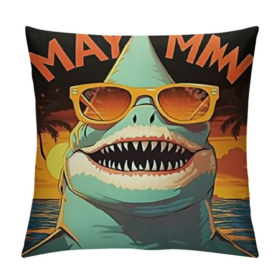 Mommy Shark Throw Pillow,  Multicolor