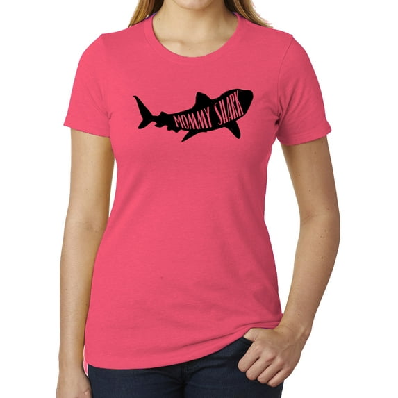 Mommy Shark, Woman's Graphic T-shirts, Cute Mom Shirts - Berry MH200WMOM S25 3XL
