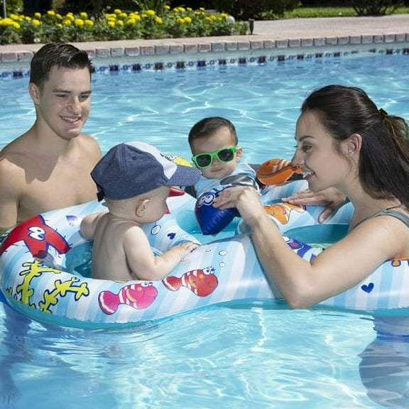 Mommy & Us Dual Baby Rider - Inflatable Swimming Pool Float for Toddlers