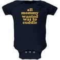 thumbnail image 1 of Mommy Wanted to Cuddle Funny Navy Soft Baby One Piece - 12-18 months, 1 of 1