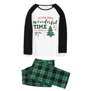 Mommy Woman Christmas Set Family Clothes Matching Cute Christmas Plaid Long Sleeve Tops Pants Sweatshirt Pajamas Outfits Clothes Family Pajamas 4xl Sleepyheads Family Matching Pajamas Bear Family