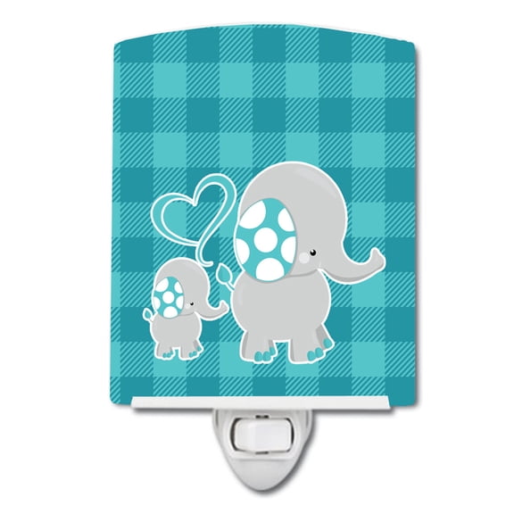 Caroline's Treasures BB6834CNL Mommy and Baby Elephant Ceramic Night Light, 6x4x3", multicolor