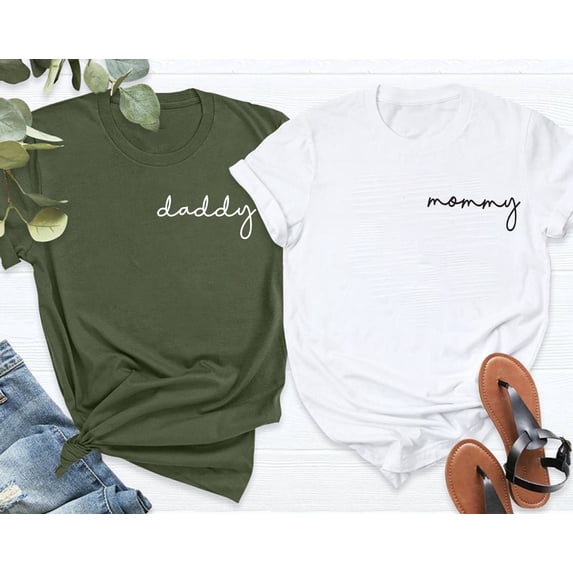 Mommy and Daddy Shirt Mom and Dad Shirts New Mom Shirt New Dad Shirt Pregnancy Reveal Shir