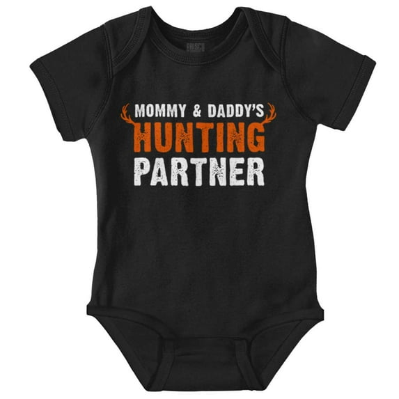 Mommy and Daddy's Hunting Partner Romper Boys or Girls Infant Baby Brisco Brands 12M