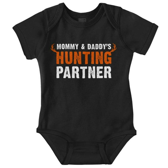 Mommy and Daddy's Hunting Partner Romper Boys or Girls Infant Baby Brisco Brands 12M