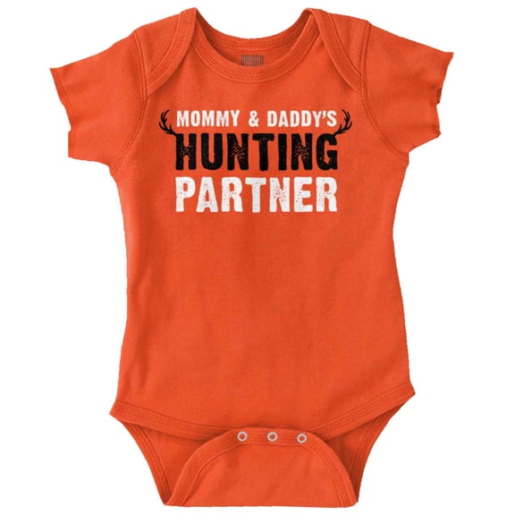 Mommy and Daddy's Hunting Partner Romper Boys or Girls Infant Baby Brisco Brands 18M