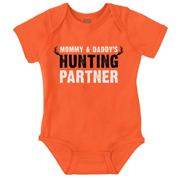 Mommy and Daddy's Hunting Partner Romper Boys or Girls Infant Baby Brisco Brands NB