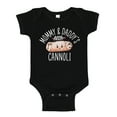 thumbnail image 1 of Mommy and Daddy's Little Cannoli Baby Bodysuit One Piece 18 mo Black, 1 of 4