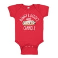 thumbnail image 1 of Mommy and Daddy's Little Cannoli Baby Bodysuit One Piece 6 mo Red, 1 of 4