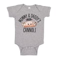 thumbnail image 1 of Mommy and Daddy's Little Cannoli Baby Bodysuit One Piece NB Athletic Heather, 1 of 4