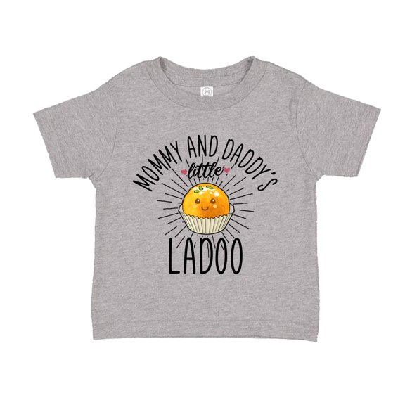 Mommy and Daddy's Little Ladoo Toddler T-Shirt 2T Athletic Heather