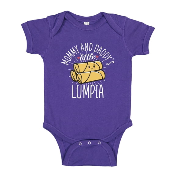 Mommy and Daddy's Little Lumpia Baby Bodysuit One Piece 12 mo Purple
