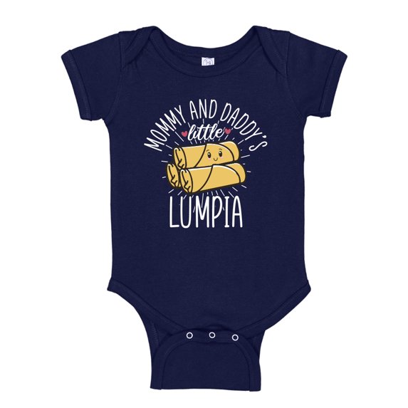Mommy and Daddy's Little Lumpia Baby Bodysuit One Piece 18 mo Navy Blue