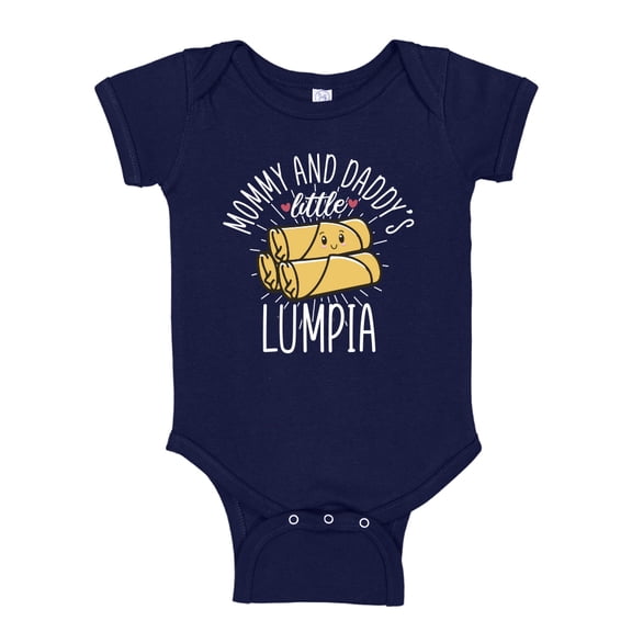 Mommy and Daddy's Little Lumpia Baby Bodysuit One Piece 24 mo Navy Blue
