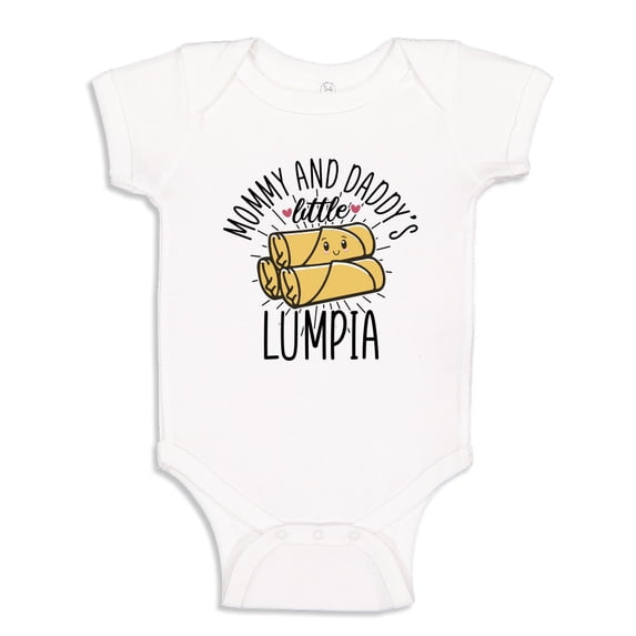 Mommy and Daddy's Little Lumpia Baby Bodysuit One Piece 6 mo White