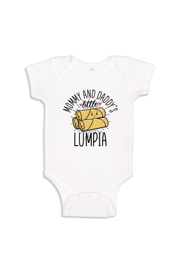 Mommy and Daddy's Little Lumpia Baby Bodysuit One Piece NB White