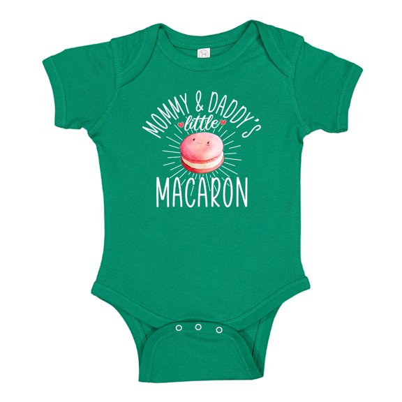 Mommy and Daddy's Little Macaron Baby Bodysuit One Piece 12 mo Kelly Green
